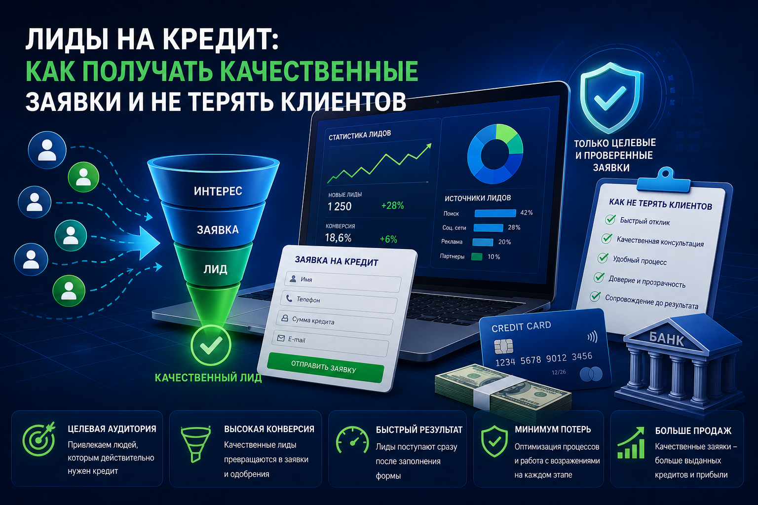 Лиды на кредит: как получать качественные заявки и не терять клиентов